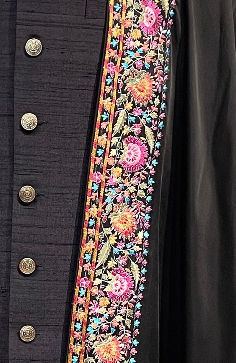 Black Kashmir Bagh Kashidakari Embroidered Shawl