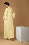 Dainty Floral Lemon Sprig Hand Embroidered Dress