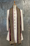 Maroon Mughal Majesty Zardozi Hand Embroidered Shawl