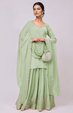 Pink Kashmiri Tilla Aari Embroidered Sharara Set
