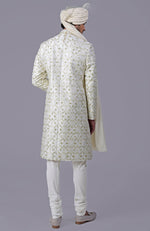 To Be In Love Ivory Gold Embroidered Sherwani Set