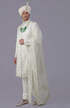 To Be In Love Ivory Gold Embroidered Sherwani Set