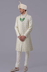 To Be In Love Ivory Gold Embroidered Sherwani Set