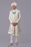 To Be In Love Ivory Gold Embroidered Sherwani Set
