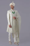To Be In Love Ivory Gold Embroidered Sherwani Set