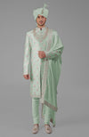 Yours Beige Rose Embroidered Sherwani Set
