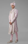 Yours Primrose Pink Embroidered Sherwani Set