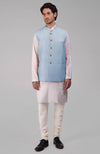 Elderberry Pure Raw Silk Waistcoat Bandi Jacket