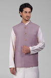 Elderberry Pure Raw Silk Waistcoat Bandi Jacket