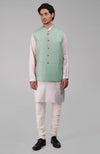 Elderberry Pure Raw Silk Waistcoat Bandi Jacket