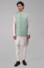 Elderberry Pure Raw Silk Waistcoat Bandi Jacket