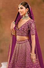 Flirtation Purple Wine Lehenga Set