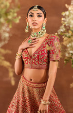 Flirtation Scarlet Red Lehenga Set