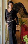 Classic Plum Chiffon Saree