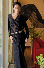 Classic Plum Chiffon Saree