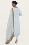 Ivory-Gold Marori Beads & Sequin Hand Embroidered Kurta Set