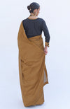 Gold Pure Tissue Saree & Zardozi Embroidered Blouse