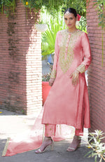 Pista Green Marori Beads & Sequin Hand Embroidered Kurta Set