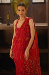 Scarlett Hand Embroidered Draped Saree Set