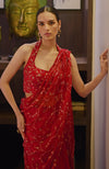 Scarlett Hand Embroidered Draped Saree Set