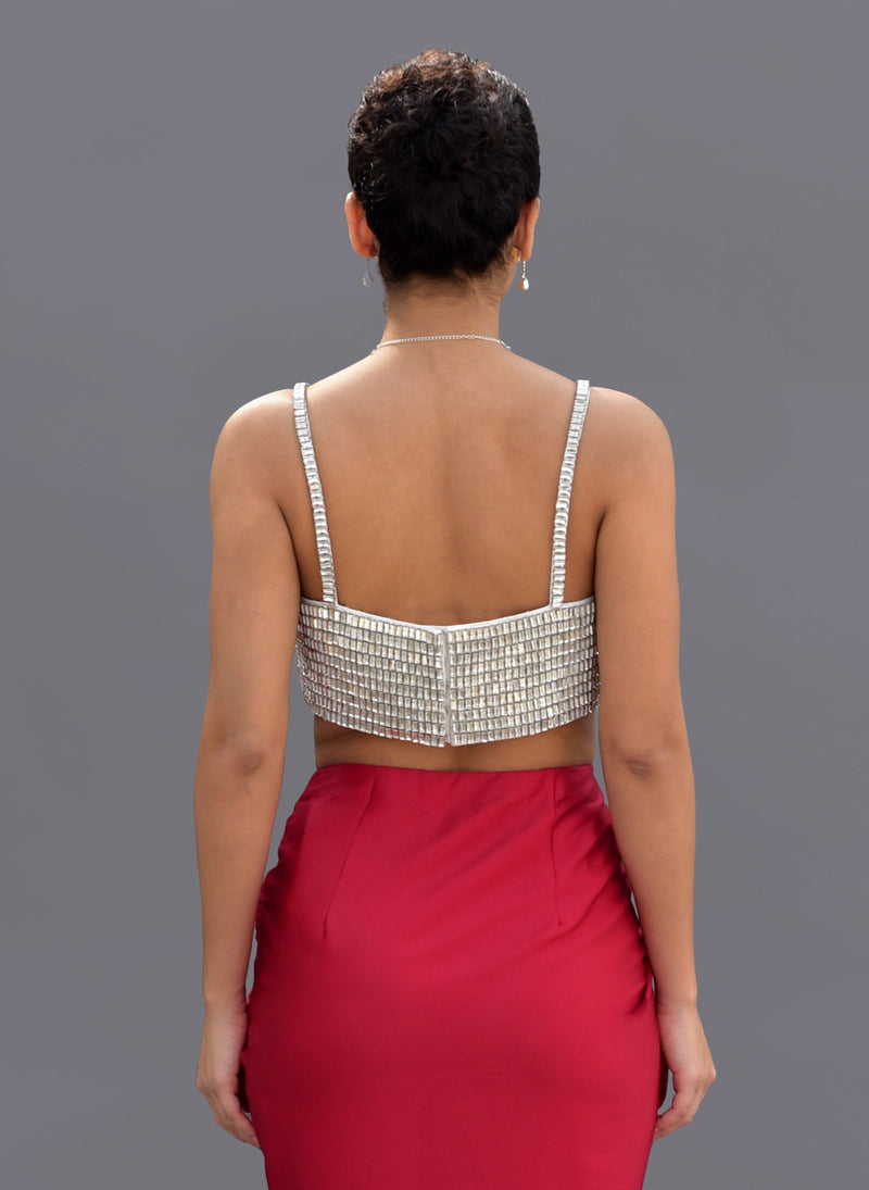 Diamante Crystal Hand Embroidered Bustier