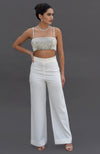 Diamante Crystal Hand Embroidered Bustier and Pants Set