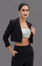 Diamante Crystal Hand Embroidered Bustier & Blazer Set