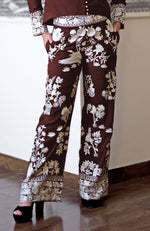 Marsala Parsi Gara Embroidered Co-Ord Set