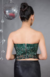 Esmeralda Emerald Green Hand Embroidered Corset