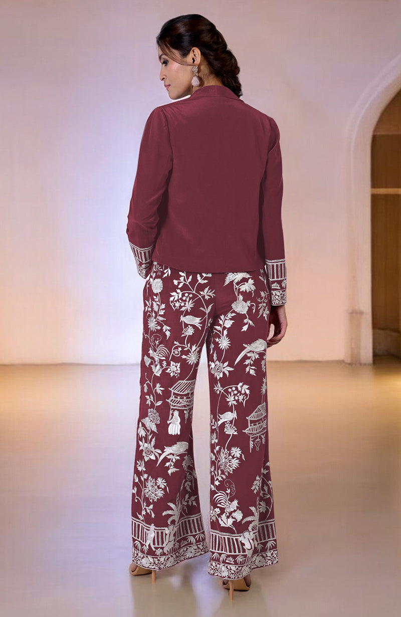 Chianti Parsi Gara Embroidered Co-Ord Set