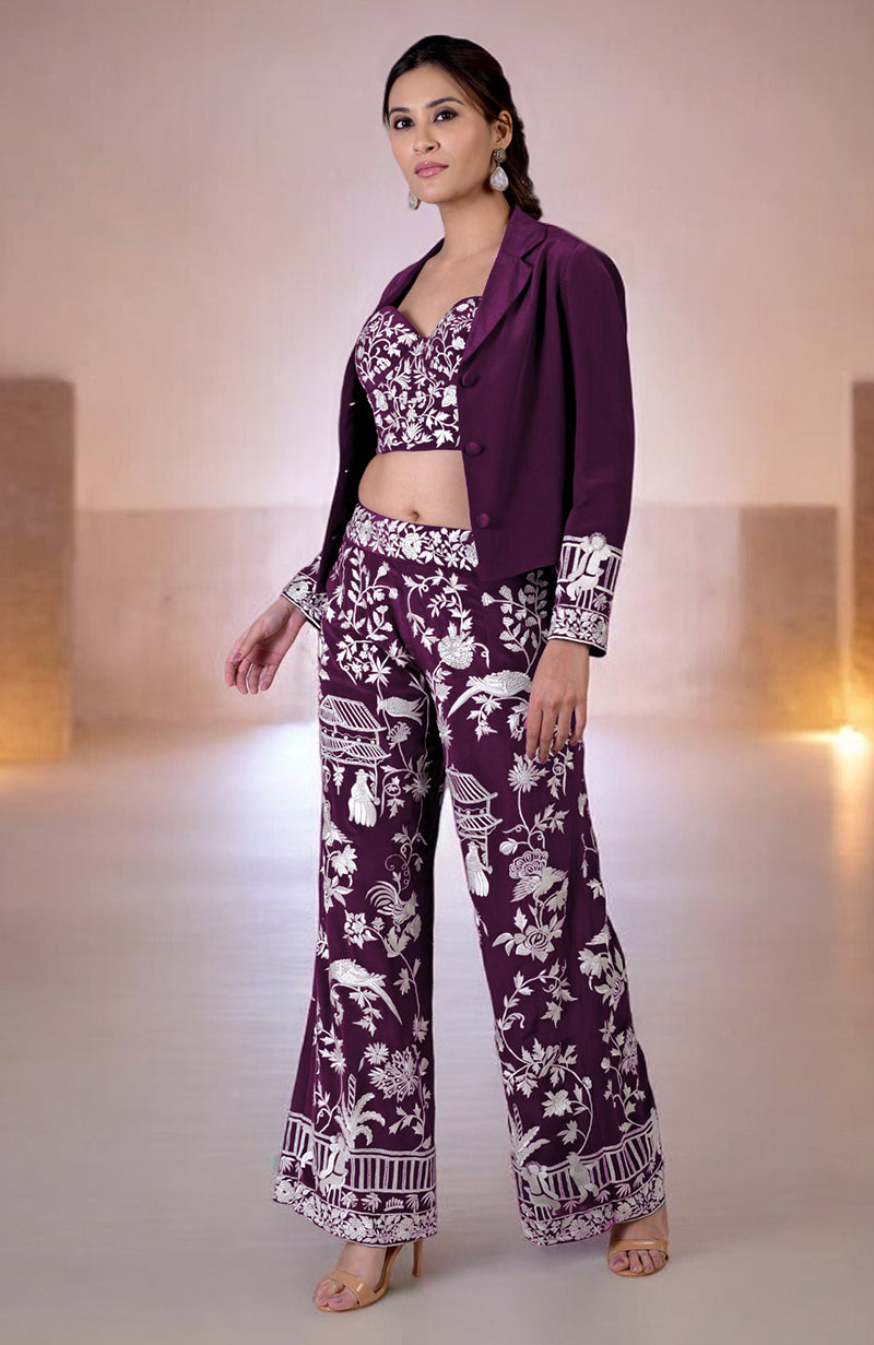 Chianti Parsi Gara Embroidered Co-Ord Set