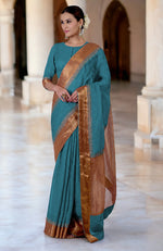 Chutney Marori Embroidered Linen Saree