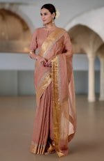 Chutney Marori Embroidered Linen Saree