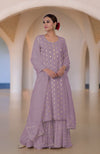 Withered Rose Banarasi Bootah & Aari Tilla Embroidered Sharara Set