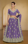 Talking Threads Kashmiri Tilla Zardozi Embroidered Lehenga Set – Peacock