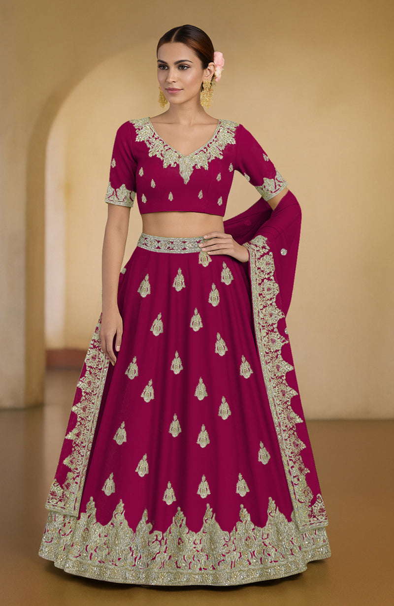 Talking Threads Kashmiri Tilla Zardozi Embroidered Lehenga Set – Peacock