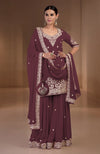 Grey Marori Gota Patti & Zardozi Hand Embroidered Sharara Set
