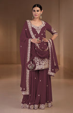 Grey Marori Gota Patti & Zardozi Hand Embroidered Sharara Set