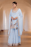 Grey Marori Gota Patti & Zardozi Hand Embroidered Sharara Set