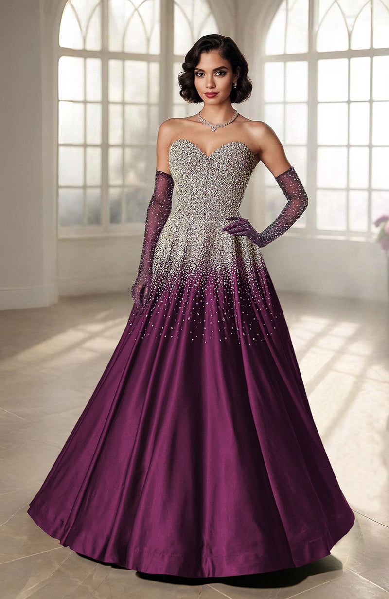 NAIRA- Crystal Hand Embroidered Princess Gown