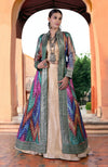 Rangkat Banarsi Silk Handwoven Peshwa Jacket Set