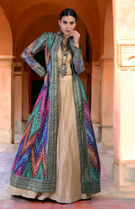 Rangkat Banarsi Silk Handwoven Peshwa Jacket Set