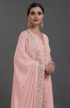 English Rose Chikankari & Gota Patti Embroidered Sharara Suit