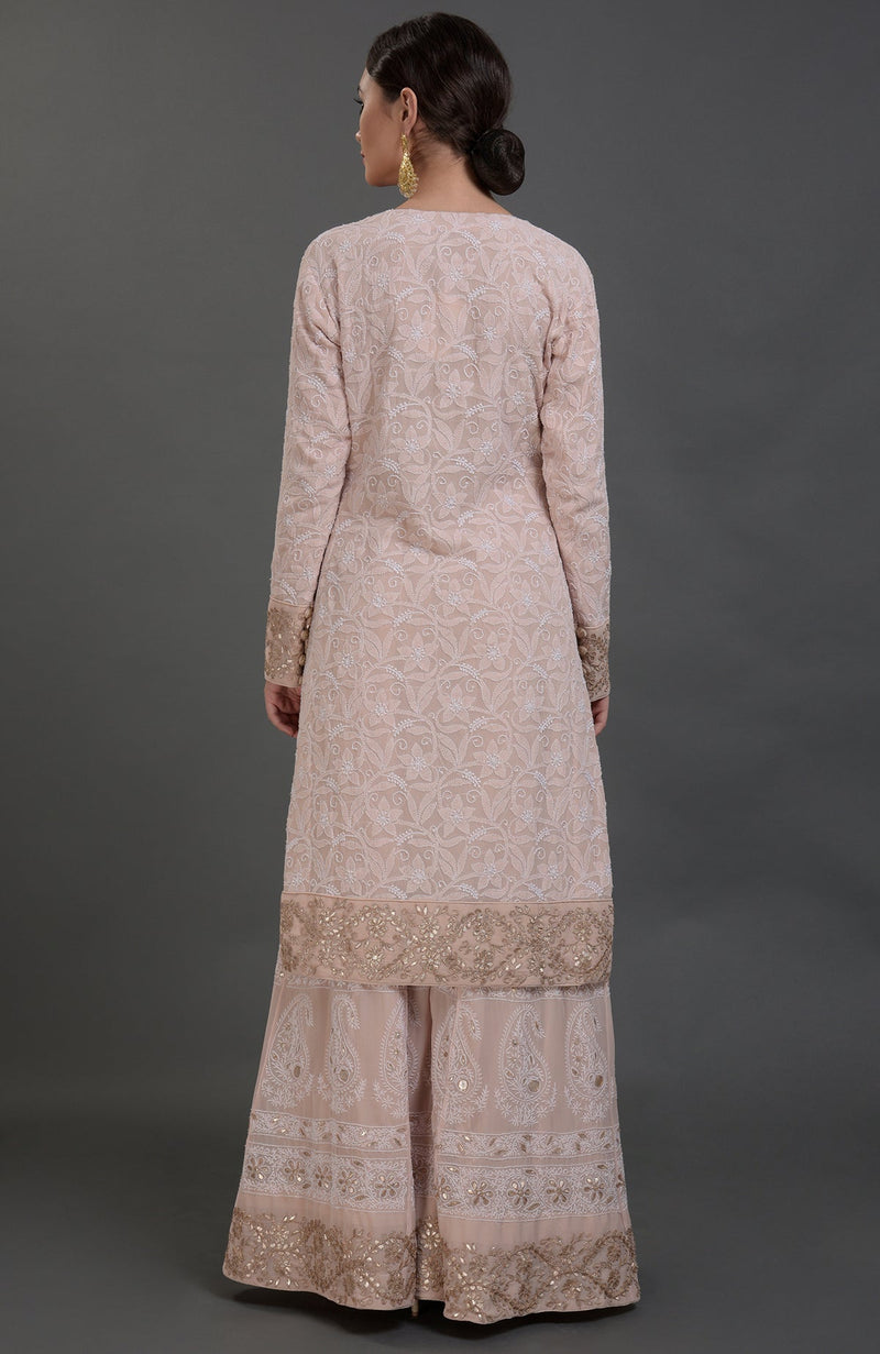 Chikankari & Gota Patti Hand Embroidered Sharara Suit