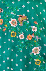 Emerald Green Handcrafted Bandhej Embroidered Co-Ord Set