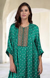 Emerald Green Handcrafted Bandhej Embroidered Co-Ord Set