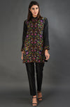 Black Kashmir Kani Art Embroidered Jacket