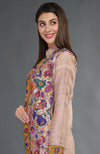 Rosy Brown Kashmir Kani Art Embroidered Jacket