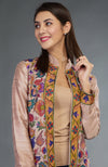 Rosy Brown Kashmir Kani Art Embroidered Jacket