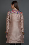 Rosy Brown Kashmir Kani Art Embroidered Jacket